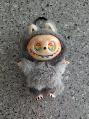 Stuffed Gray Monster Keyring Plush